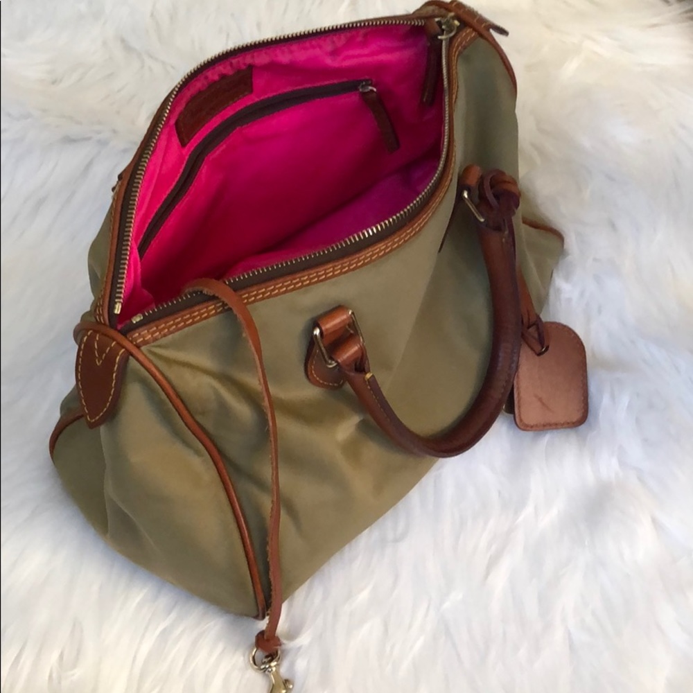 Dooney & Bourke Nylon and Brown Leather Barrel Bag - Picture 7 of 8